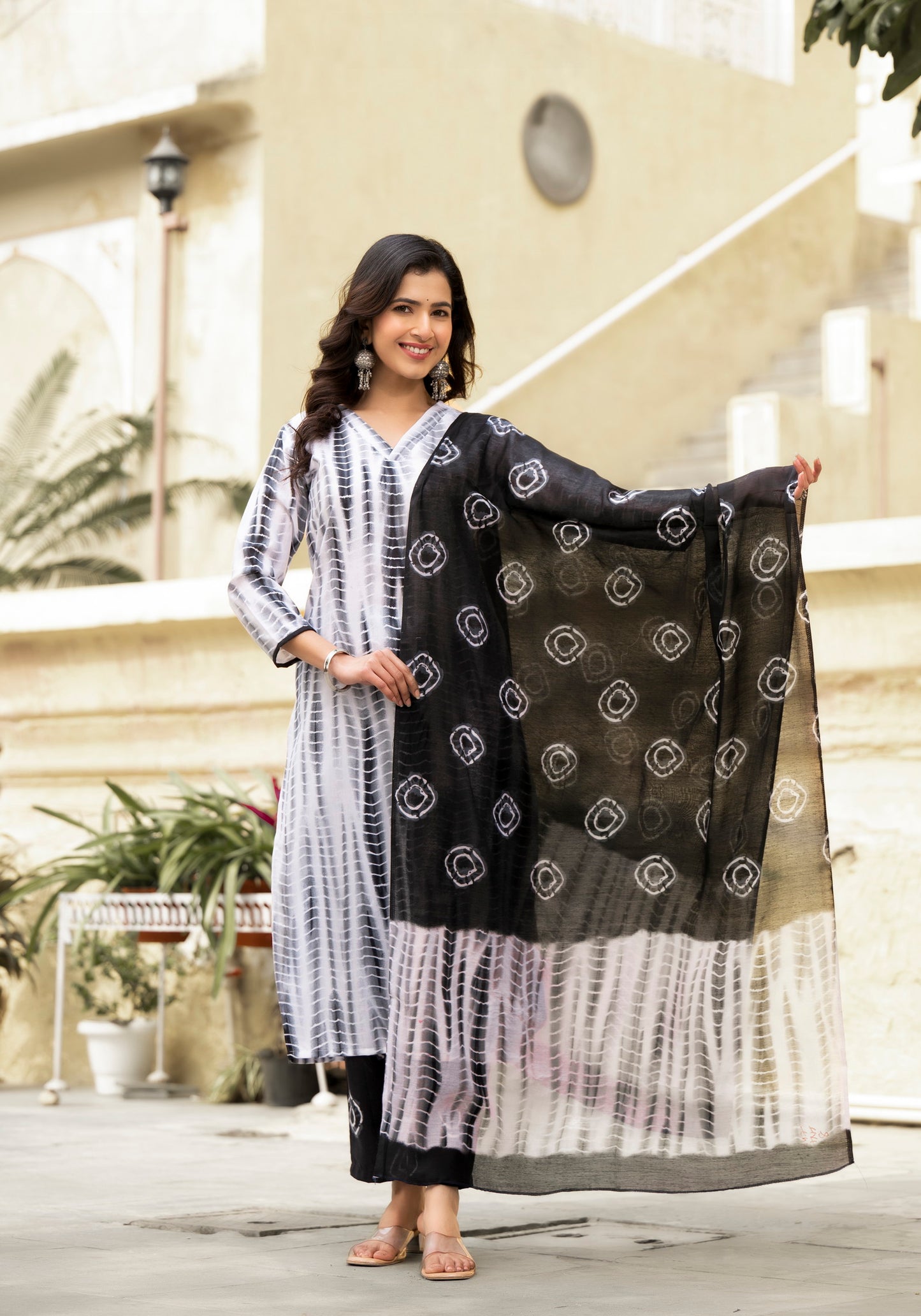 Printed Straight Kurta and Pant set with Dupatta