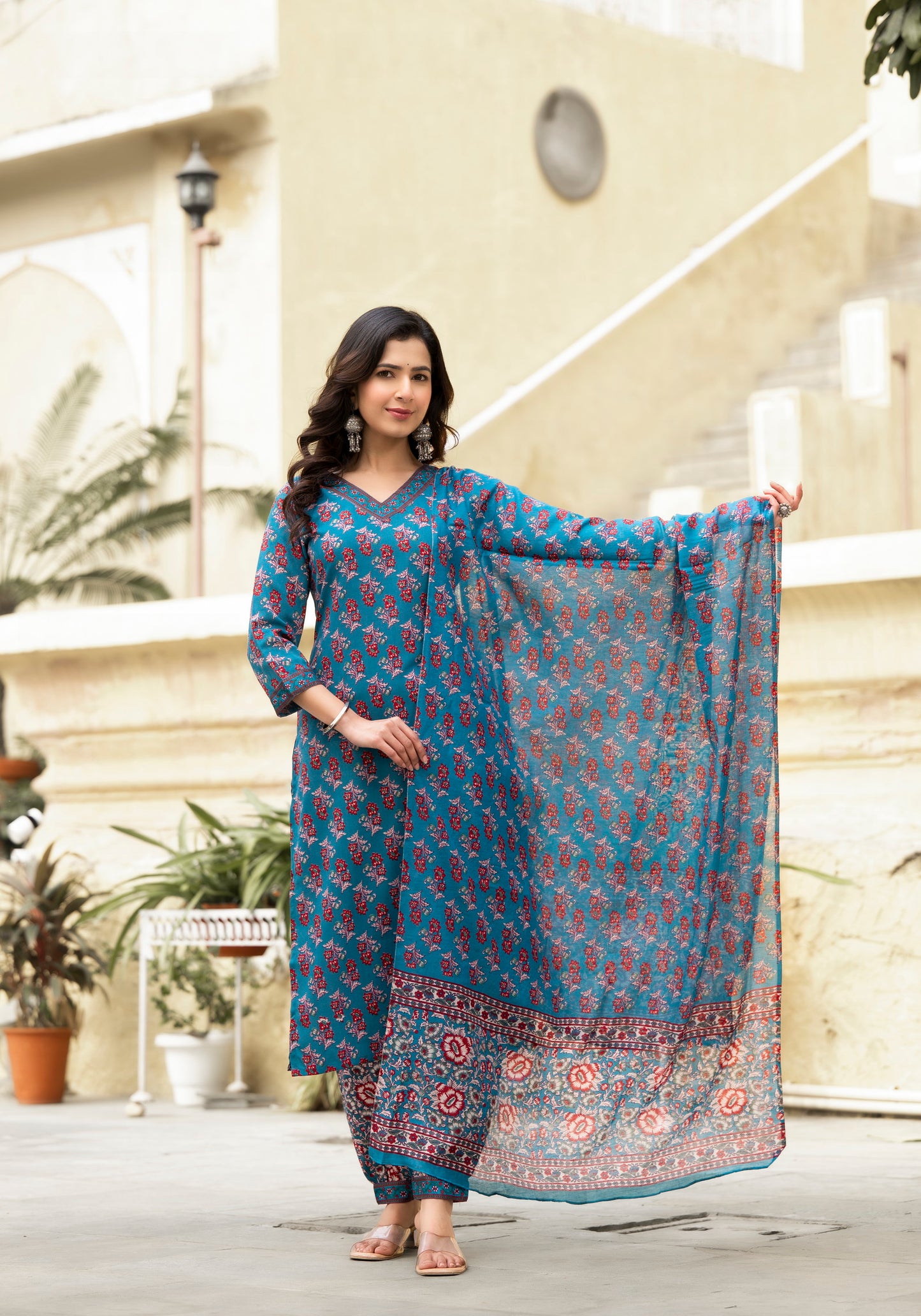 Daily Wear Kurta set With Bottom and Dupatta set for Women