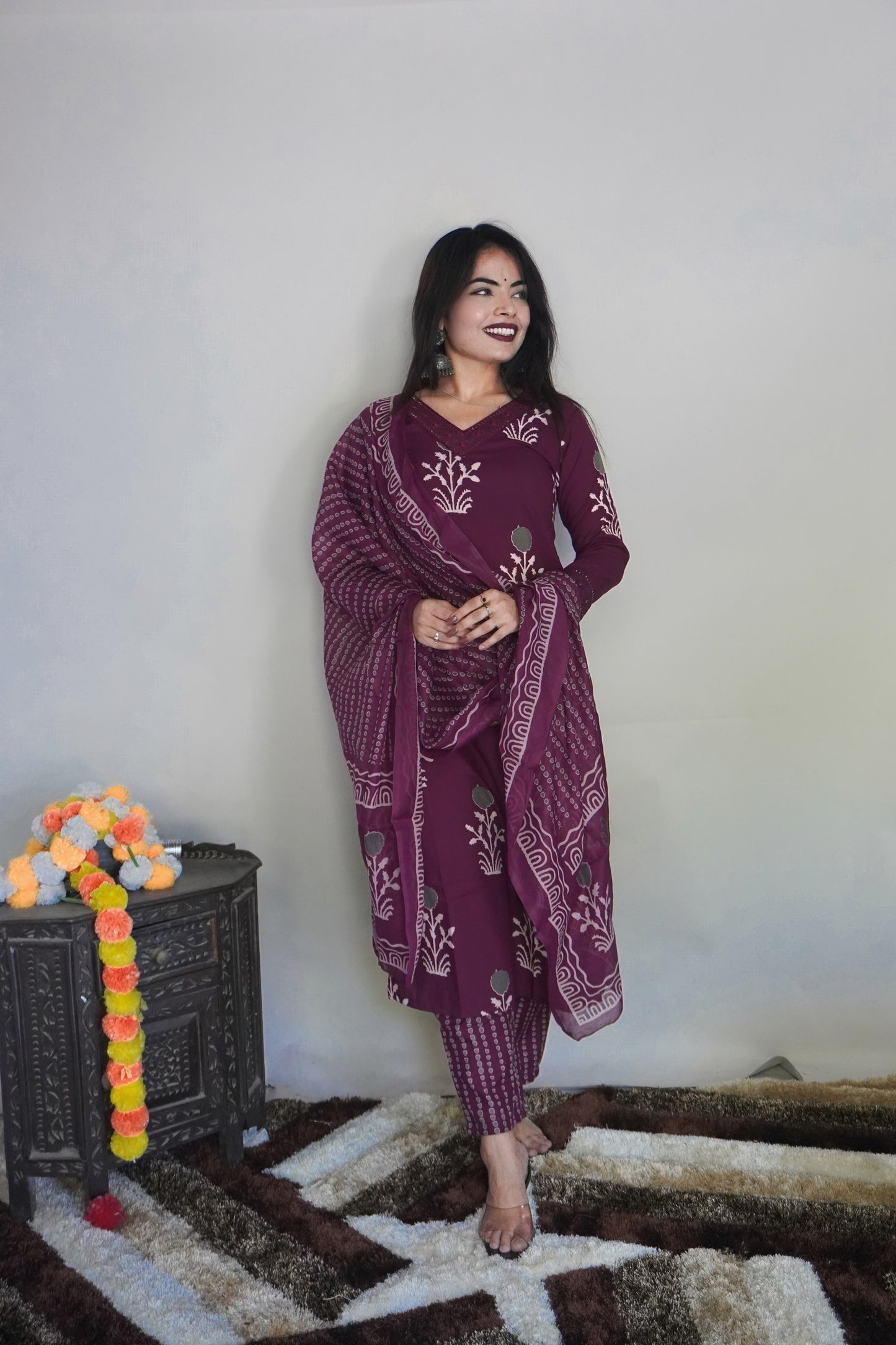 New Beautiful Design Rayon Suit With Bottom And Dupatta