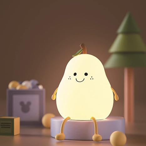 Silicone Pear Touch Night Lamp