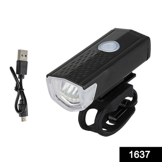 1637 Usb Rechargeable Bicycle Light Set 400 Lumen Super Bright Headlight Front Lights