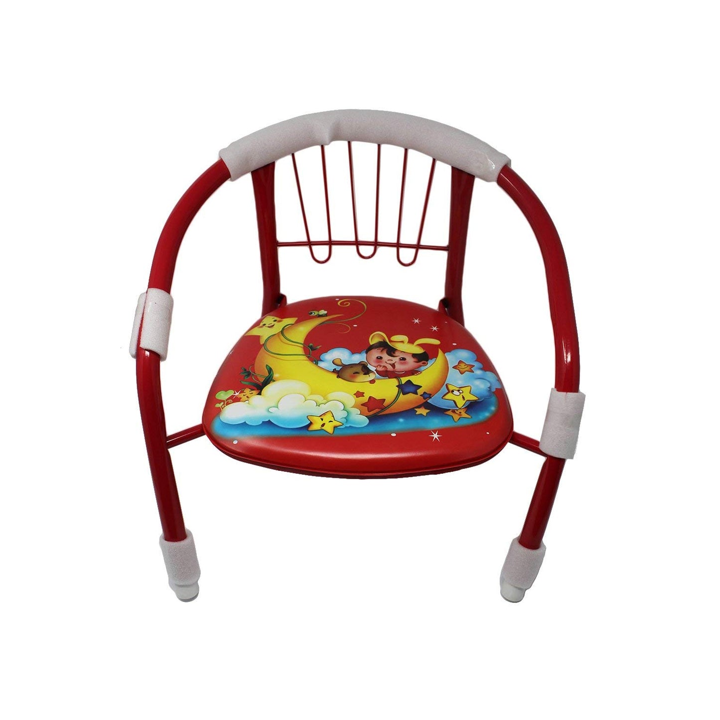 1257 Multicolor Cartoon Design Baby Chair With Metal Backrest Frame  Sound Seated Soft Cushion For Kids  Toddlers (Moq - 4 Pcs)